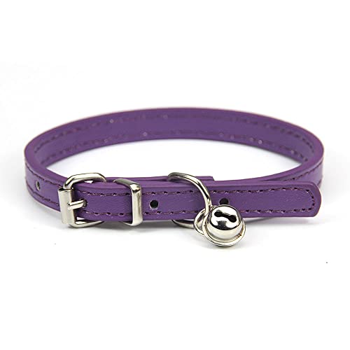 Lederleine Haustier Hundehalsband Sweet Cats Supplies Hundehalsbänder Rosa Hundehalsband Halsband Hundezubehör (Color : Purple, Size : 1.0cmx30cm) von RAAMKA