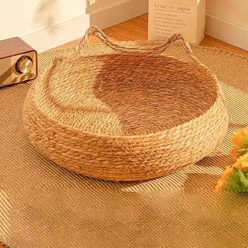 Katzenbett für Vier Jahreszeiten, Katzenkratzbrett, Rattan, waschbar, Streu, gewebt, abnehmbares Kissen, Schlafhaus, Katzenzubehör Katzenbett für Vier Jahreszeiten, Katzenkratzbrett, Rattan, waschbar, Streu, gewebt, abnehmbares Kissen, Schlafhaus, Katzenzubehör von RAEF