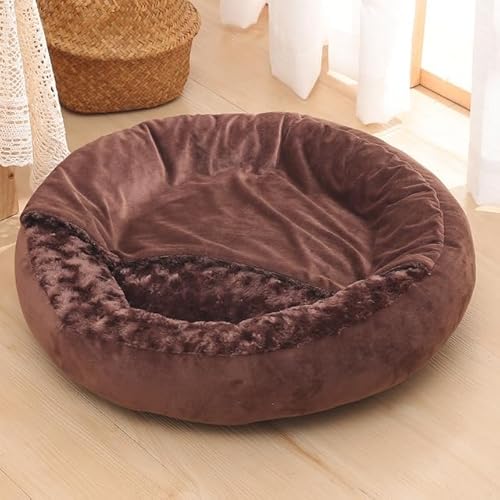 RAEF 1 Stück kleines Hundebett, Katzenbett mit Kapuzendecke, gemütliches Kuscheltier, orthopädisches Welpen-Haustierbett, Donut, runder Hundebau, Katzenhöhle, rutschfeste Unterseite RAEF 1 Stück kleines Hundebett, Katzenbett mit Kapuzendecke, gemütliches Kuscheltier, orthopädisches Welpen-Haustierbett, Donut, runder Hundebau, Katzenhöhle, rutschfeste Unterseite von RAEF