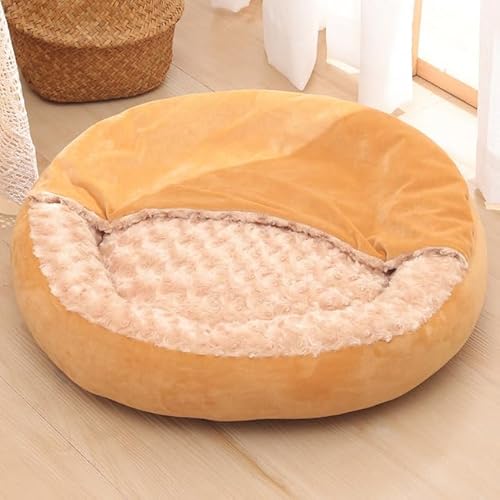 RAEF 1 Stück kleines Hundebett, Katzenbett mit Kapuzendecke, gemütliches Kuscheltier, orthopädisches Welpen-Haustierbett, Donut, runder Hundebau, Katzenhöhle, rutschfeste Unterseite RAEF 1 Stück kleines Hundebett, Katzenbett mit Kapuzendecke, gemütliches Kuscheltier, orthopädisches Welpen-Haustierbett, Donut, runder Hundebau, Katzenhöhle, rutschfeste Unterseite von RAEF