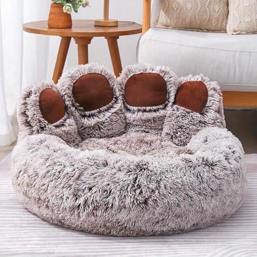RAEF Hundebett, Katzen-Haustier-Sofa, niedliche Bärentatzenform, Bequeme, gemütliche Haustier-Schlafbetten für kleine, mittelgroße und große Hundebetten mit weichem, flauschigem Kissen RAEF Hundebett, Katzen-Haustier-Sofa, niedliche Bärentatzenform, Bequeme, gemütliche Haustier-Schlafbetten für kleine, mittelgroße und große Hundebetten mit weichem, flauschigem Kissen von RAEF