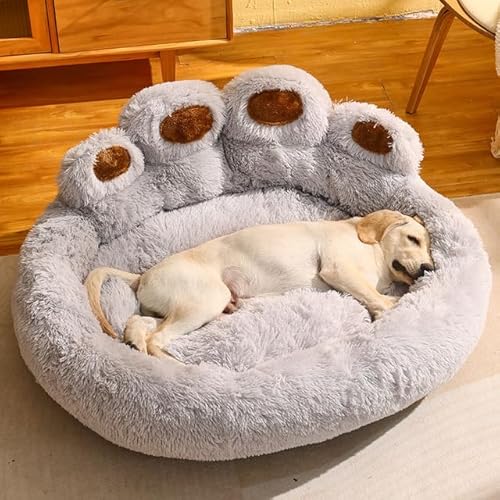 RAEF Hundebett, rund, für Haustiere, Katzenhaus, lang, Plüsch, tief schlafend, warm, Bärentatzenform, superweiches Kissen für mittelgroße und große Hunde, Heimtierbedarf RAEF Hundebett, rund, für Haustiere, Katzenhaus, lang, Plüsch, tief schlafend, warm, Bärentatzenform, superweiches Kissen für mittelgroße und große Hunde, Heimtierbedarf von RAEF