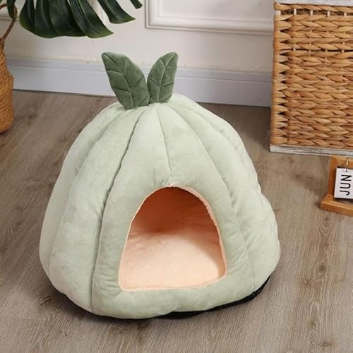 RAEF Warmes Schlafnest für Haustiere, Melonenform, weicher Plüsch, gemütliches Höhlenversteck, Heimtierbedarf für Hauskatzen RAEF Warmes Schlafnest für Haustiere, Melonenform, weicher Plüsch, gemütliches Höhlenversteck, Heimtierbedarf für Hauskatzen von RAEF