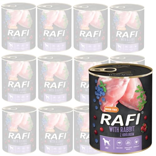 12x800g Rafi mit Kaninchen Dosen Nassfutter Hundefutter NEU 12x800g Rafi mit Kaninchen Dosen Nassfutter Hundefutter NEU von RAFI