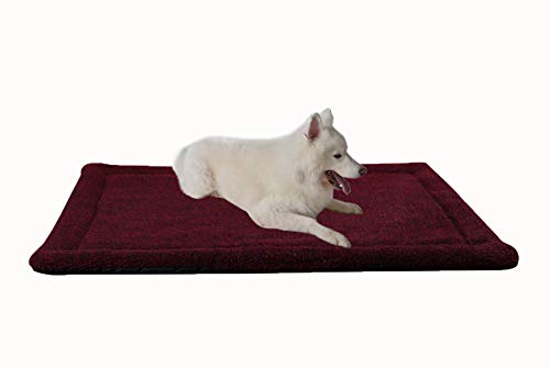 RAIKOU Hundedecke Katzendecke Haustier-Decke mit Plüsch Kissen Fleece-Decke/Tier Schlafdeck Hundebett Haustierbett, waschbar und rutschfest(Dunkelrot Melange,60x40cm RAIKOU Hundedecke Katzendecke Haustier-Decke mit Plüsch Kissen Fleece-Decke/Tier Schlafdeck Hundebett Haustierbett, waschbar und rutschfest(Dunkelrot Melange,60x40cm von RAIKOU