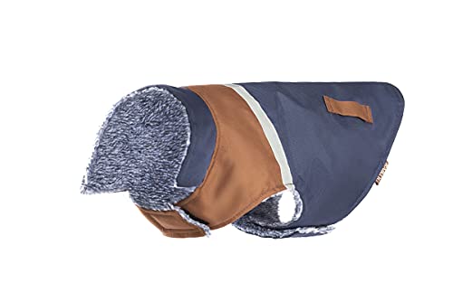 RAIKOU Hundwinterjacke Mäntel Hunde Recovery-Suit Haustierkleidung Schutz Pullover Hundewärmeweste mit Reflexstreifen warm dick Plüsch(M,Blau) von RAIKOU