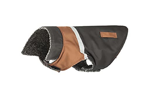 RAIKOU Hundwinterjacke Mäntel Hunde Recovery-Suit Haustierkleidung Schutz Pullover Hundewärmeweste mit Reflexstreifen warm dick Plüsch(XL,Schwarz) von RAIKOU