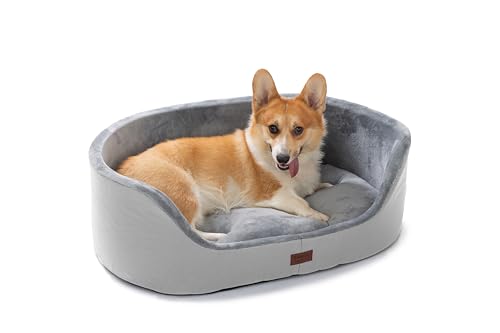 RAIKOU Mittelgroße Hundebett, Rund Hundekorb Weich Bequem rutschfest Hundesofa, rutschfestes und kratzfestes Hundesofa,Haustierbett für Kleine Mittelgroß Hunde und Katzen.(Hell Grau,60 * 43 * 22cm) RAIKOU Mittelgroße Hundebett, Rund Hundekorb Weich Bequem rutschfest Hundesofa, rutschfestes und kratzfestes Hundesofa,Haustierbett für Kleine Mittelgroß Hunde und Katzen.(Hell Grau,60 * 43 * 22cm) von RAIKOU