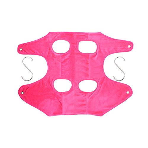 RAJVI Haustierpflege-Hängematte zum Nageltrimmen, Haustierpflege-Helfer für Hunde, Fellpflege-Geschirr zum Trimmen von Nägeln und Ohren-/Augenpflege (66 x 49 cm, Rosa) von RAJVI