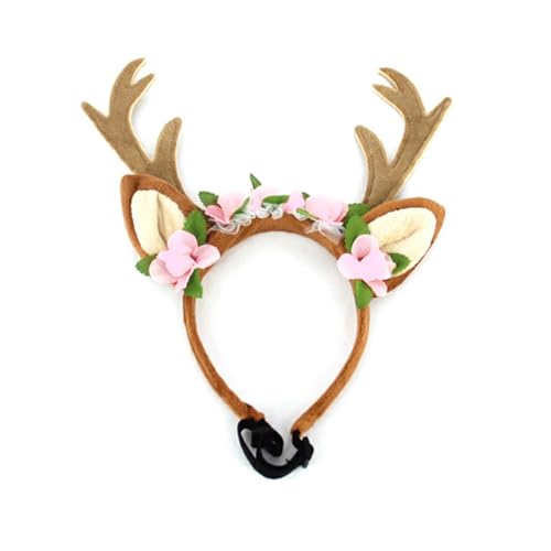 Haarreif mit Rentier-Motiv, Tier-Stirnband mit verstellbarem Nackenband, Cosplay-Zubehör Haarreif mit Rentier-Motiv, Tier-Stirnband mit verstellbarem Nackenband, Cosplay-Zubehör von RALIYATX