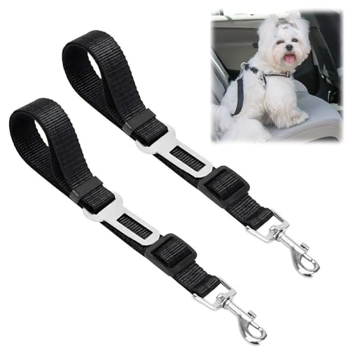 Ram® Auto-Sicherheitsgurt für Hunde, 70 cm, verstellbar, für Hunde und Katzen, robust, zum Anklippen, 2 Stück von RAM ONLINE