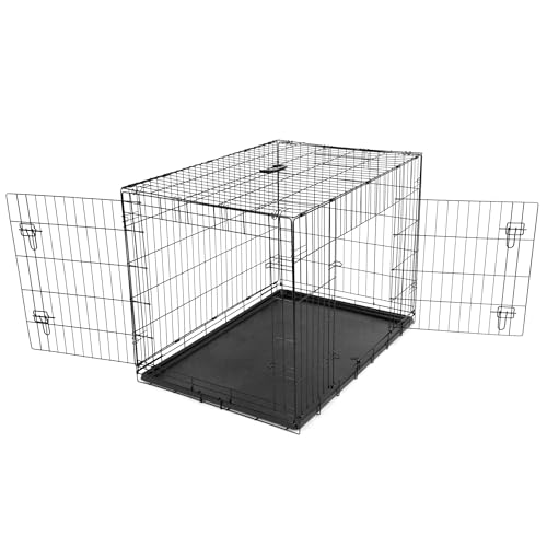 Rampart Signature Series Hundebox mit Trennwand, Doppeltüren, Doppelverriegelungstüren und herausnehmbarer Kunststoffbox, 106,7 cm, ideal für Haustiere mit einem Gewicht von bis zu 40,8 kg Rampart Signature Series Hundebox mit Trennwand, Doppeltüren, Doppelverriegelungstüren und herausnehmbarer Kunststoffbox, 106,7 cm, ideal für Haustiere mit einem Gewicht von bis zu 40,8 kg von RAMPART