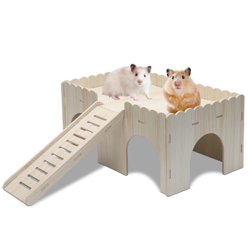 RANJIMA Meerschweinchenhaus aus Holz,Meerschweinchen Haus mit Rampe 4 Eingänge,Spielzeug Meerschweinchen Zubehör,Nager Hütte,Kaninchenhaus,Hasenhaus,Nagerhaus,Hamsterhaus für Zwerghamster Rennmäuse RANJIMA Meerschweinchenhaus aus Holz,Meerschweinchen Haus mit Rampe 4 Eingänge,Spielzeug Meerschweinchen Zubehör,Nager Hütte,Kaninchenhaus,Hasenhaus,Nagerhaus,Hamsterhaus für Zwerghamster Rennmäuse von RANJIMA