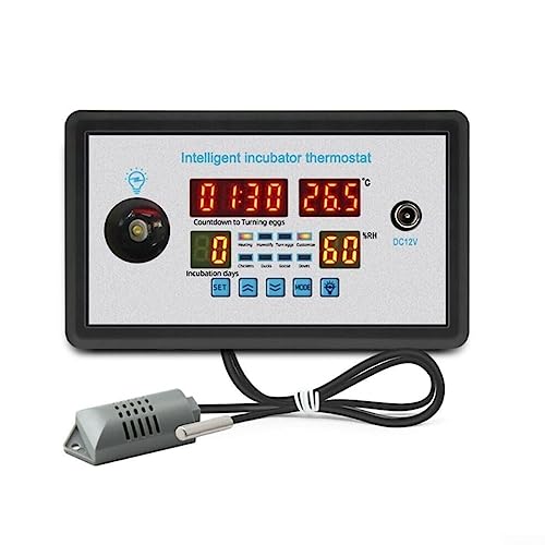 Eier-Inkubator-Regler, 12 V Intelligentes Inkubator-Thermostat 110 ℃ Automatische Intelligente Temperatur-Feuchtigkeitskontrolle Thermostat ZFX-W9002 für Aquarium, Terrarium, Huhn Eier-Inkubator-Regler, 12 V Intelligentes Inkubator-Thermostat 110 ℃ Automatische Intelligente Temperatur-Feuchtigkeitskontrolle Thermostat ZFX-W9002 für Aquarium, Terrarium, Huhn von RANRAO