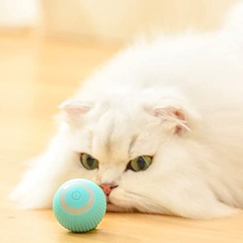 Intelligenter interaktiver automatisch rollender Ball für Katzen, 360° Selbstdrehender Elektrischer Ball Haustier Spielzeug, Beweglicher Fänger Spielzeug für Jagdübungen von RANRAO