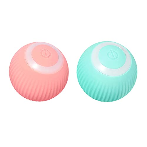 RANRAO Katzenspielzeug Interaktiver Ball, Katzenball mit LED-Licht, USB wiederaufladbar, für 360° selbstdrehendes elektrisches Ball-Haustierspielzeug, bewegliches Catchee-Spielzeug für Jagdübungen RANRAO Katzenspielzeug Interaktiver Ball, Katzenball mit LED-Licht, USB wiederaufladbar, für 360° selbstdrehendes elektrisches Ball-Haustierspielzeug, bewegliches Catchee-Spielzeug für Jagdübungen von RANRAO