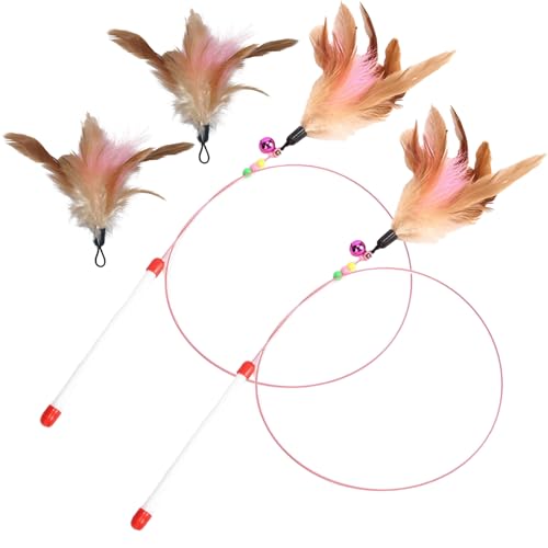 2Stück Interaktives Katzenspielzeug Spielzeug mit Federn,Katzenfeder Spielzeug,Katzenangel Ersatzfedern,Katzenspielzeug mit Feder und Glocke,Katzenspielzeug-Set für Drinnen 2Stück Interaktives Katzenspielzeug Spielzeug mit Federn,Katzenfeder Spielzeug,Katzenangel Ersatzfedern,Katzenspielzeug mit Feder und Glocke,Katzenspielzeug-Set für Drinnen von RANYAKE