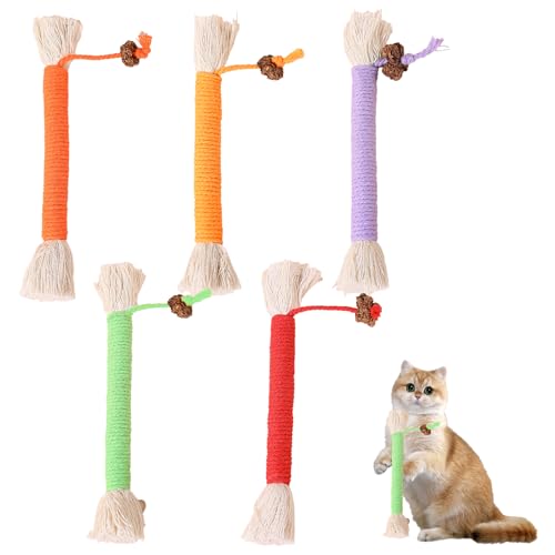 5Stück Katzenspielzeug Beißseil,Katzenbeißseil,Katzenminze Spielzeug,Kurzes Kauspielzeug aus Katzenminze,Katzen Kauspielzeug,Spielzeug für Katzen zum Zähneputzen und Stressabbau 5Stück Katzenspielzeug Beißseil,Katzenbeißseil,Katzenminze Spielzeug,Kurzes Kauspielzeug aus Katzenminze,Katzen Kauspielzeug,Spielzeug für Katzen zum Zähneputzen und Stressabbau von RANYAKE
