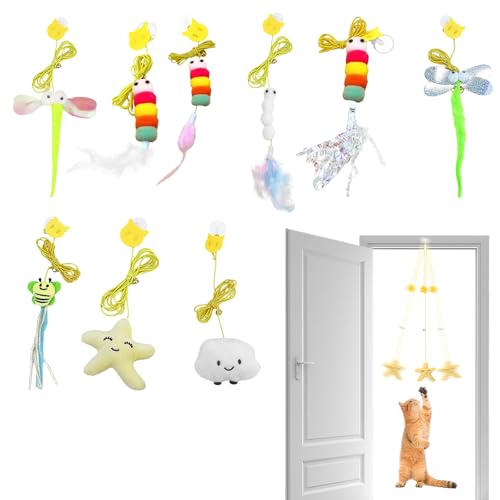 8PCS SKatzenspielzeug Selbstbeschäftigung Hängende Türrahmen Elastische Federn Glocken für Kätzchen,Interaktives Dancer Katzenspielzeug für Indoor Kätzchen Katzenauslauf,Keine Batterien erforderlich 8PCS SKatzenspielzeug Selbstbeschäftigung Hängende Türrahmen Elastische Federn Glocken für Kätzchen,Interaktives Dancer Katzenspielzeug für Indoor Kätzchen Katzenauslauf,Keine Batterien erforderlich von RANYAKE