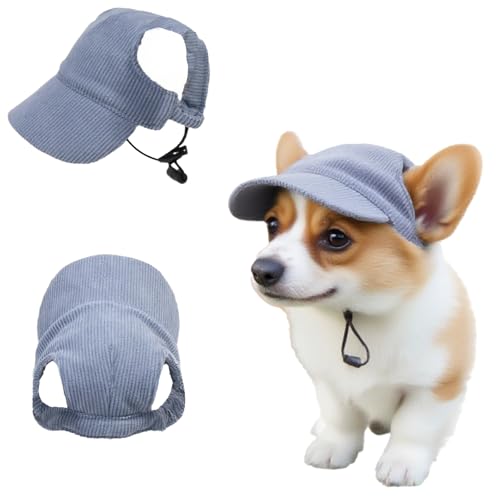 Hunde Baseballmütze,Sonnenhüte mit Ohrlöchern,Sonnenschutz Hunde Hundecap,Verstellbarer Sonnenhut für Haustiere,Atmungsaktiv und weich,Für kleine Hude,Für Aktivitäten im Freien(S) von RANYAKE