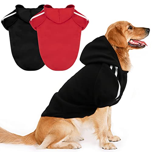 RANYPET 2 Stück Kapuzenpullis für Große Hunde Warm Hoodies Mantel Kleidung Haustier Pullover für Mittel und Große Hunde 3XL von RANYPET