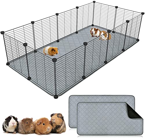 RANYPET PIPI Pads für Meerschweinchen Käfig Einlagen 2 Pack Waschbare Meerschweinchen-PIPI Pads wasserdichte Anti-Rutsch-Meerschweinchen-Bettwäsche Super Absorbierendes Pee-Pad für Kleintiere RANYPET PIPI Pads für Meerschweinchen Käfig Einlagen 2 Pack Waschbare Meerschweinchen-PIPI Pads wasserdichte Anti-Rutsch-Meerschweinchen-Bettwäsche Super Absorbierendes Pee-Pad für Kleintiere von RANYPET