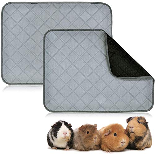 RANYPET PIPI Pads für Meerschweinchen Käfig Einlagen 2 Pack Waschbare Meerschweinchen-PIPI Pads wasserdichte Anti-Rutsch-Meerschweinchen-Bettwäsche Super Absorbierendes Pee-Pad für Kleintiere von RANYPET
