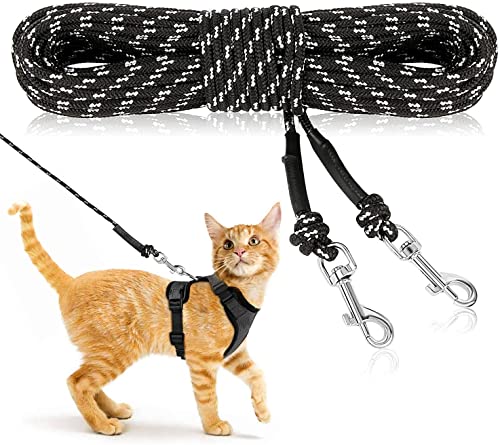 RANYPET Reflektierende Lange Leine für Katzen 4.5M/15FT Entfliehungssichere Laufleine Hof Lange Leine Langlebige Sichere Verlängerungsleine für Kätzchen, Welpen, Kaninchen und Kleintiere von RANYPET