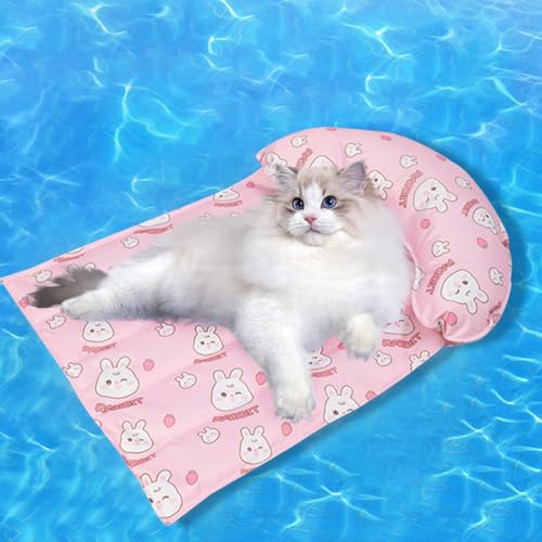 Gel-Kühlmatte für Haustiere, rosa kratzfeste Hunde-Kühlmatte mit Kissen, wasserdicht, langlebig, sofortige Kühlung für Hunde und Katzen, Sommerzubehör für Haustiere, Wärmeentlastung (60 x 45 x 6 cm) Gel-Kühlmatte für Haustiere, rosa kratzfeste Hunde-Kühlmatte mit Kissen, wasserdicht, langlebig, sofortige Kühlung für Hunde und Katzen, Sommerzubehör für Haustiere, Wärmeentlastung (60 x 45 x 6 cm) von RAOPLA