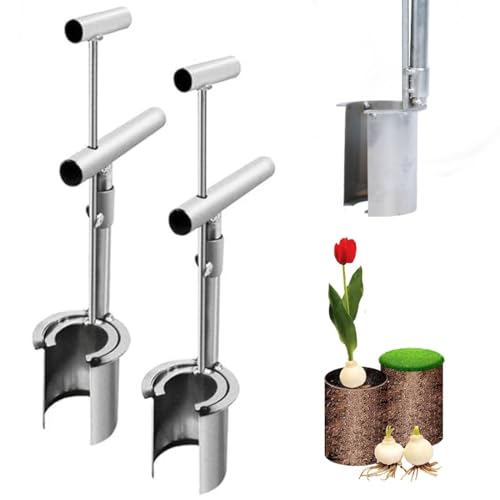 Blumenzwiebel-Pflanzwerkzeug,Blumenzwiebelpflanzer Mit Langem Griff Düngerstreuer Handstreuer Für Rasendünger Zum Graben,Jäten,Bodenprobene,Bulb Planter Tool,Carbon Steel Seed Planting Tools (2PCS) Blumenzwiebel-Pflanzwerkzeug,Blumenzwiebelpflanzer Mit Langem Griff Düngerstreuer Handstreuer Für Rasendünger Zum Graben,Jäten,Bodenprobene,Bulb Planter Tool,Carbon Steel Seed Planting Tools (2PCS) von RARIHUOZY