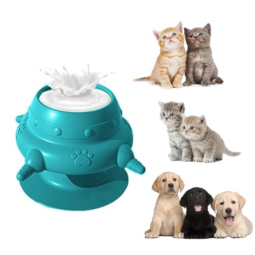 Welpen Futterspender Für Mehrere Welpen Mit 4 Nippel Milchfutterstation,Aufzuchthilfe Hund Katze Stillstation Für Baby Neugeborene Haustier Fütterung (Blue, 1PCS) von RARIHUOZY