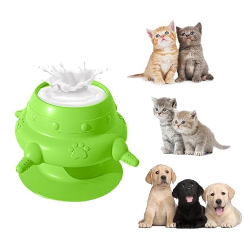 Welpen Futterspender Für Mehrere Welpen Mit 4 Nippel Milchfutterstation,Aufzuchthilfe Hund Katze Stillstation Für Baby Neugeborene Haustier Fütterung (Green, 1PCS) von RARIHUOZY