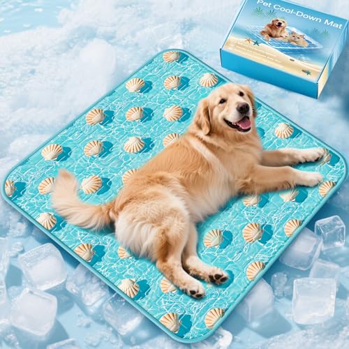 RARIRO XLarge Kühlmatte für Hunde, 90 x 110 cm, solides Gel, selbstkühlende Matte für Hunde, Haustierbett, langlebig, Kühlkissen, ungiftig, wasserdicht, kratzfest, faltbar, für drinnen und draußen RARIRO XLarge Kühlmatte für Hunde, 90 x 110 cm, solides Gel, selbstkühlende Matte für Hunde, Haustierbett, langlebig, Kühlkissen, ungiftig, wasserdicht, kratzfest, faltbar, für drinnen und draußen von RARIRO