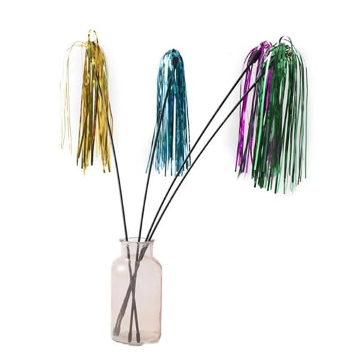 RASDKK Katzenspielzeug mit bunten Bändern, Zauberstab, lustige Kätzchen-Stange, Teaser, Plastikstab for Katzen, interaktives Spielzeug, super lustige Haustierprodukte(Random Color 3pcs) von RASDKK