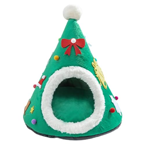 Cat Tower Christmas, Cozy Cat Book The Holidays, Holiday Cat Condo, Cat Cave Christmas, Cat Bed Christmas, Xma Tree Cat House, Cat Scratcher Tree In Christmas Design, Tree Shaped Cat Bed, von RASOLI