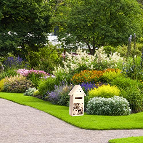 RASTKY House Garden Outdoor Woodbee House Hofroom Shelter NestingDecoration -Für die Förderung Nützlicher Insekten (B) von RASTKY