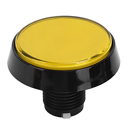 RASTKY LED -Druckknopf 60 Mm Großer Runder Flachknopf mit 3 Fußfuß für Kranmaschinen -Spielekonsole Spielkonsolenversorgungen (Gelb + LED + dreibeiniger Schalter) von RASTKY
