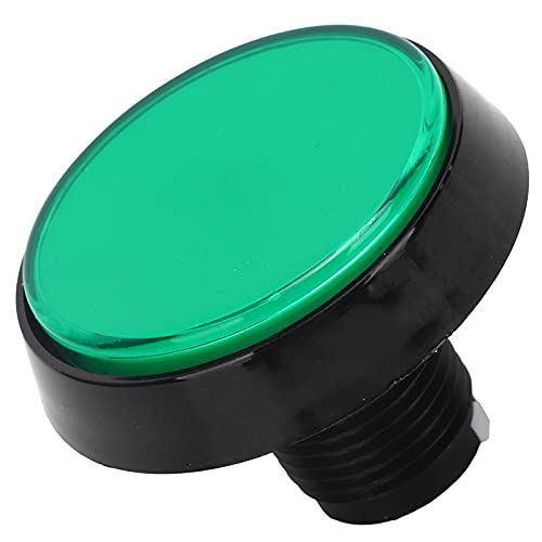RASTKY LED -Druckknopf 60 Mm Großer Runder Flachknopf mit 3 Fußfuß für Kranmaschinen -Spielekonsole Spielkonsolenversorgungen (Grün + LED + dreibeiniger Schalter) von RASTKY