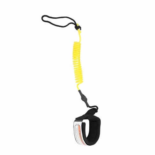 RASTKY Surfboard -Leine Stand Up Paddle Board Sprosed Leg Seil 5mm -Angle Manschette, Leichte Fußleine für Männer und Frauen (Yellow) von RASTKY