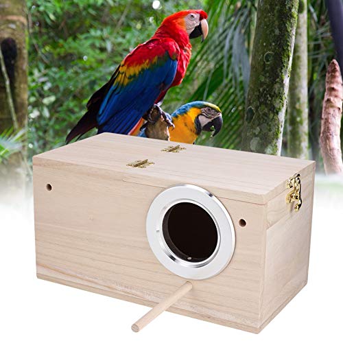 Vogelreproduktionsbox aus strapazierfähigem Holz mit Ständer, Öffnung der oberen Abdeckung, perfekt für Psittacula Agapornis, aus sicherem Holzmaterial (rechts offen) von RASTKY