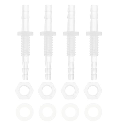 RATCHROLL 1 Satz Kunststoff-Schlauchstutzen 1/8" x 5/32" Schlauchstutzen Durch-Bulkhead Fitting Klar PP von RATCHROLL