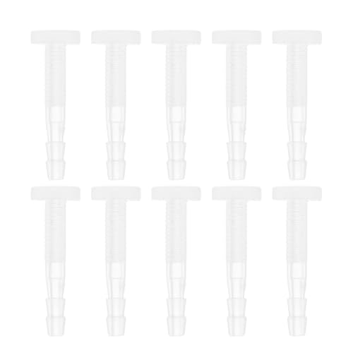 RATCHROLL 10 Stück Kunststoff-Schlauchstutzen 1/8" Schlauch-ID Stutzen M5 Gewinde Durch-Bulkhead Fittings Klar PP von RATCHROLL