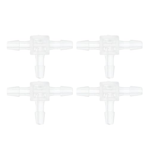 RATCHROLL 4 Stück Kunststoff-Schlauchstutzen 3/32" T-Stück 3-Wege-Bard-Fittings Klar PP RATCHROLL 4 Stück Kunststoff-Schlauchstutzen 3/32" T-Stück 3-Wege-Bard-Fittings Klar PP von RATCHROLL