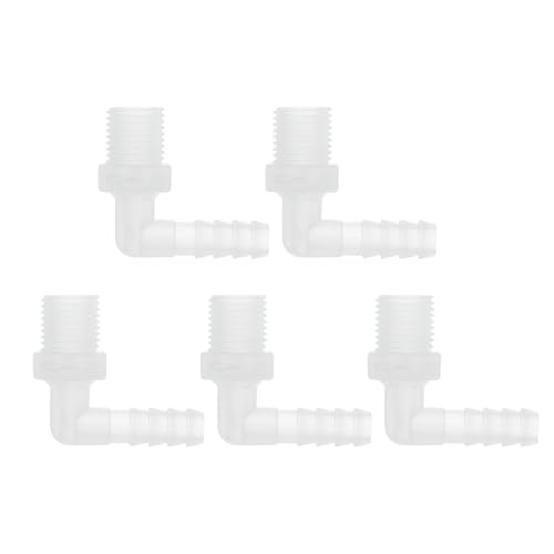 RATCHROLL 5 Stück Kunststoff-Schlauchstutzen 1/4" Schlauchstutzen G1/4 Männlich NPT Winkel Schlauchtülle Adapter Klar PP RATCHROLL 5 Stück Kunststoff-Schlauchstutzen 1/4" Schlauchstutzen G1/4 Männlich NPT Winkel Schlauchtülle Adapter Klar PP von RATCHROLL