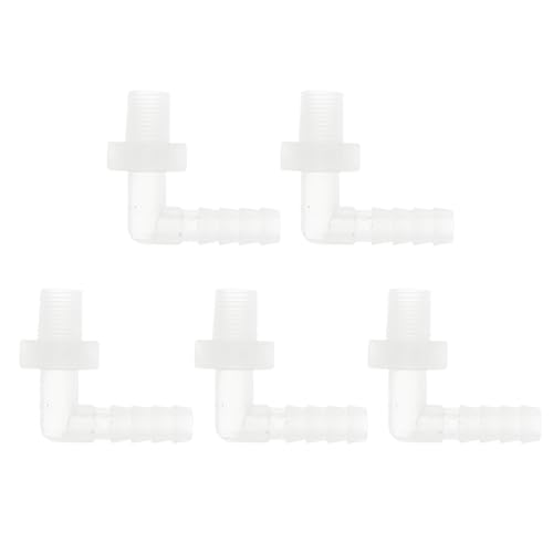 RATCHROLL 5 Stück Kunststoff-Schlauchstutzen 1/4" Schlauchstutzen G1/8 Männlich NPT Winkel Schlauchtülle Adapter Klar PP RATCHROLL 5 Stück Kunststoff-Schlauchstutzen 1/4" Schlauchstutzen G1/8 Männlich NPT Winkel Schlauchtülle Adapter Klar PP von RATCHROLL