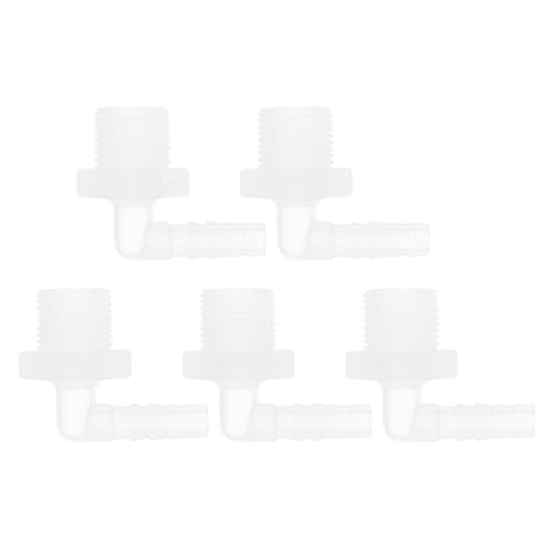 RATCHROLL 5 Stück Kunststoff-Schlauchstutzen 1/4" Schlauchstutzen G3/8 Männlich NPT Winkel Schlauchtülle Adapter Klar PP RATCHROLL 5 Stück Kunststoff-Schlauchstutzen 1/4" Schlauchstutzen G3/8 Männlich NPT Winkel Schlauchtülle Adapter Klar PP von RATCHROLL