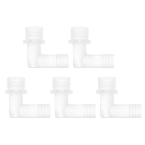 RATCHROLL 5 Stück Kunststoff-Schlauchstutzen 11/16" Schlauchstutzen G3/4 Männlich NPT Winkel Schlauchtülle Adapter Klar PP RATCHROLL 5 Stück Kunststoff-Schlauchstutzen 11/16" Schlauchstutzen G3/4 Männlich NPT Winkel Schlauchtülle Adapter Klar PP von RATCHROLL