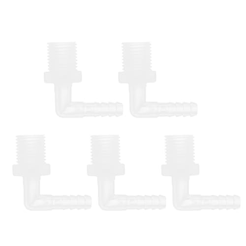 RATCHROLL 5 Stück Kunststoff-Schlauchstutzen 3/16" Schlauchstutzen G1/4 Männlich NPT Winkel Schlauchtülle Adapter Klar PP RATCHROLL 5 Stück Kunststoff-Schlauchstutzen 3/16" Schlauchstutzen G1/4 Männlich NPT Winkel Schlauchtülle Adapter Klar PP von RATCHROLL