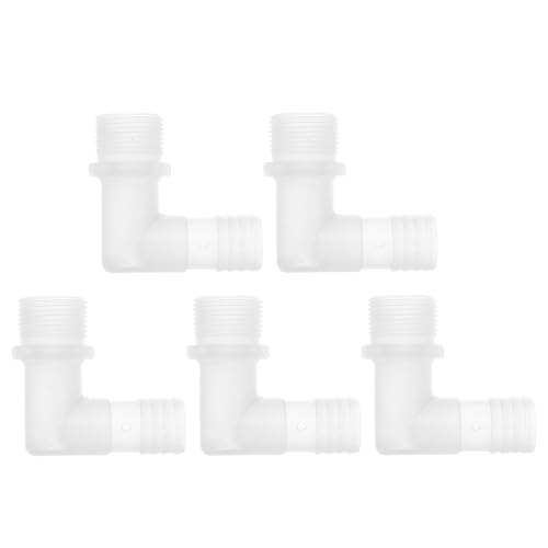 RATCHROLL 5 Stück Kunststoff-Schlauchstutzen 3/4" Schlauchstutzen G3/4 Männlich NPT Winkel Schlauchtülle Adapter Klar PP RATCHROLL 5 Stück Kunststoff-Schlauchstutzen 3/4" Schlauchstutzen G3/4 Männlich NPT Winkel Schlauchtülle Adapter Klar PP von RATCHROLL