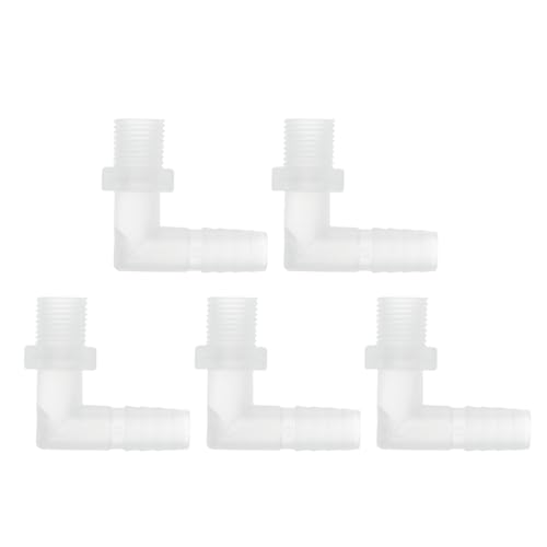 RATCHROLL 5 Stück Kunststoff-Schlauchstutzen 3/8" Schlauchstutzen G1/4 Männlich NPT Winkel Schlauchtülle Adapter Klar PP RATCHROLL 5 Stück Kunststoff-Schlauchstutzen 3/8" Schlauchstutzen G1/4 Männlich NPT Winkel Schlauchtülle Adapter Klar PP von RATCHROLL